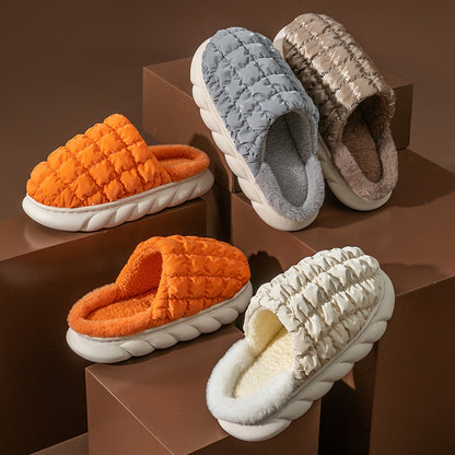 Men's And Women's Household Down Cotton Warm Slippers