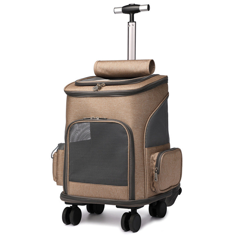 Cat Travel Carrier Backpack with Wheels