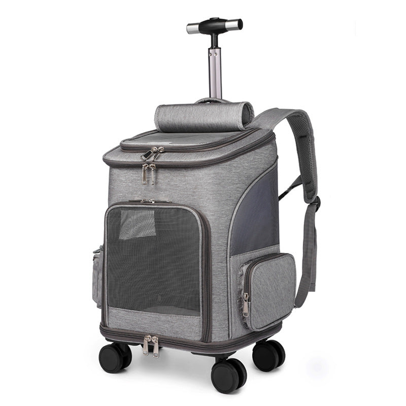 Cat Travel Carrier Backpack with Wheels