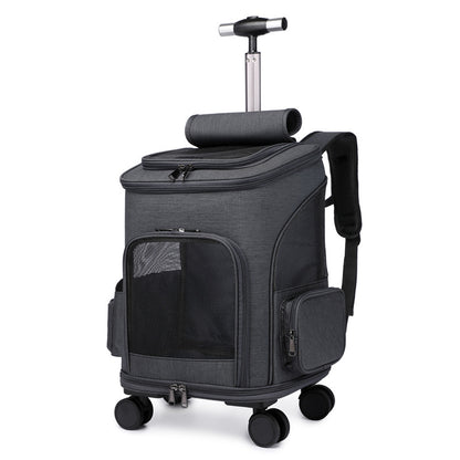 Cat Travel Carrier Backpack with Wheels