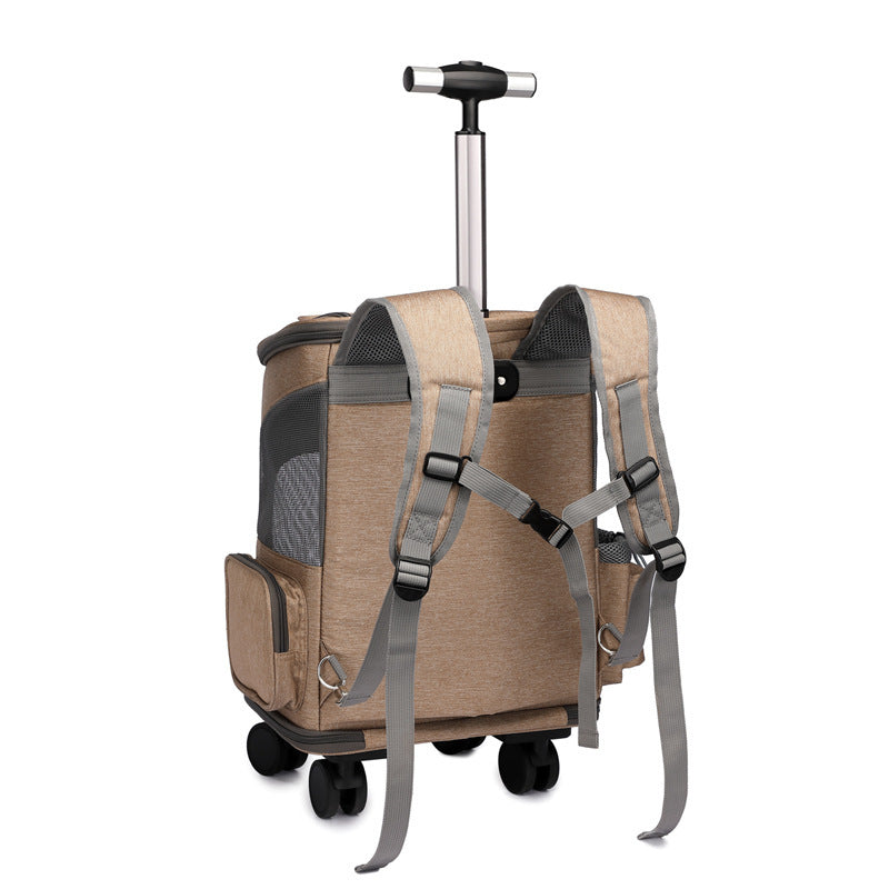 Cat Travel Carrier Backpack with Wheels