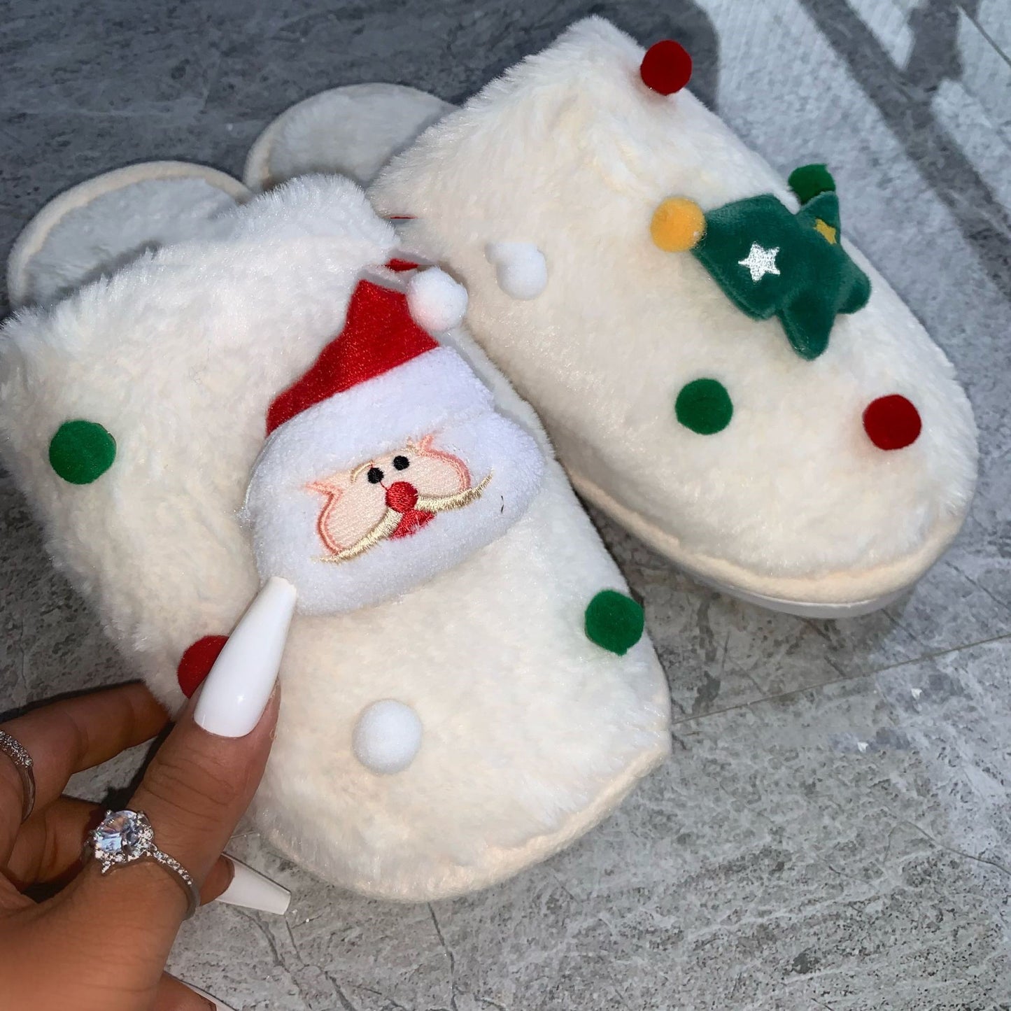 Christmas Slippers Warm Slipper Bag Flat Overall