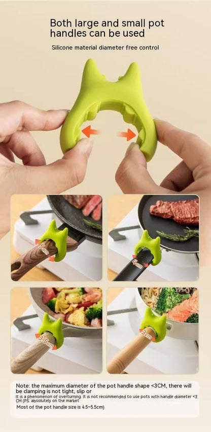 Multifunctional Silicone Spatula Holder Anti-Overflow Spoon Holder Cooking Pot Anti-scalding Clip