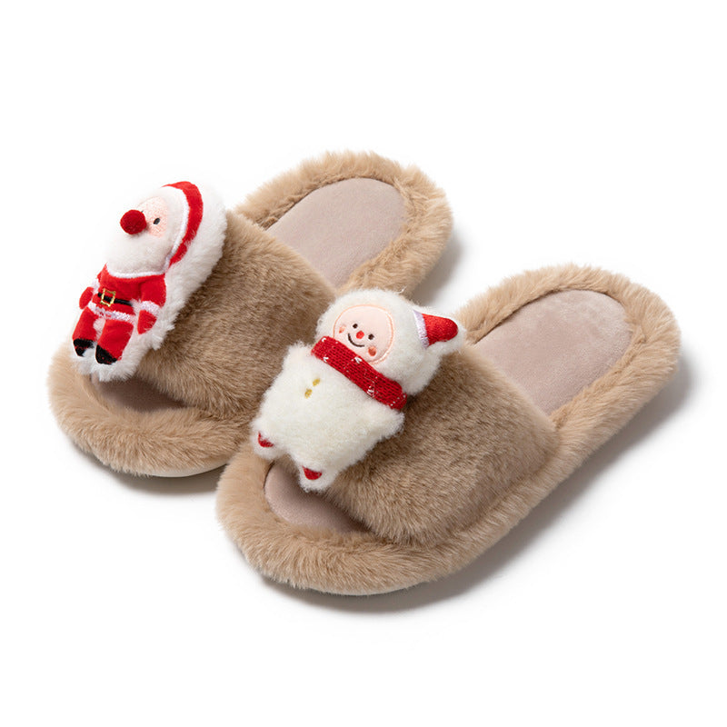 Santa Claus Opens Cotton Slippers Rooms And Women