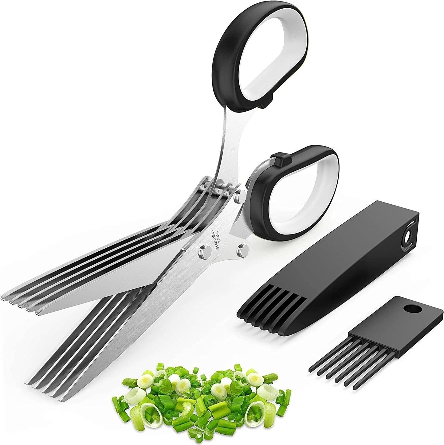 Herb Scissors With Multi Blades Stainless Steel