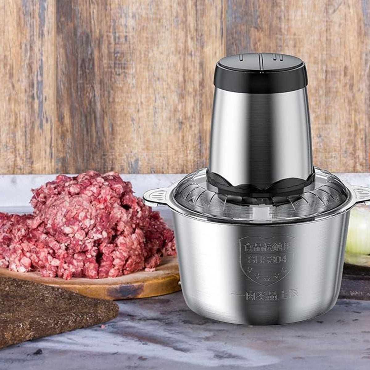 Electric Meat Grinder, Adjustable, 300w Meat Processing Machine With 3l Capacity Bowl, Meat Chopper with Dual Layer Cutting