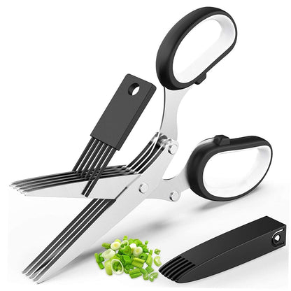 Herb Scissors With Multi Blades Stainless Steel