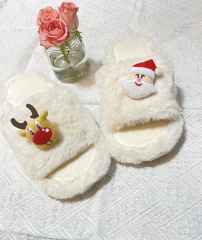 Cross-border New Arrival White Christmas Funny Slippers Home Slippers