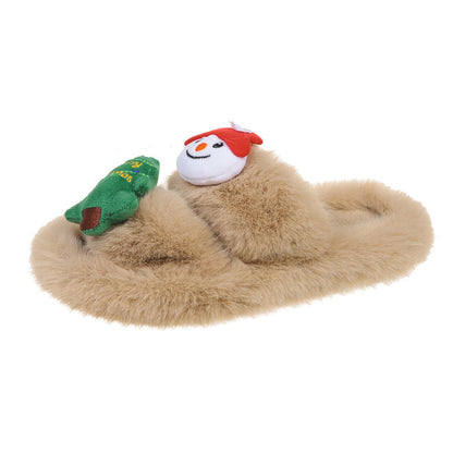 Women's Fashion Casual Christmas Cotton Slippers