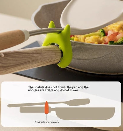 Multifunctional Silicone Spatula Holder Anti-Overflow Spoon Holder Cooking Pot Anti-scalding Clip