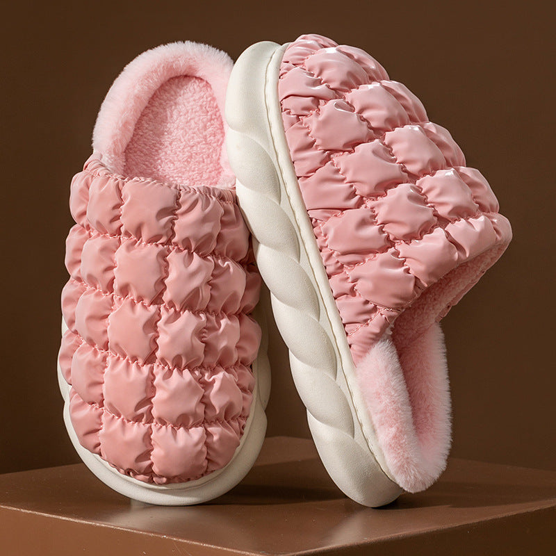 Men's And Women's Household Down Cotton Warm Slippers