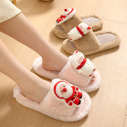 Santa Claus Opens Cotton Slippers Rooms And Women