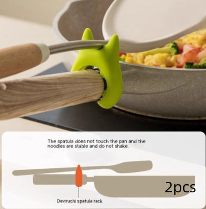 Multifunctional Silicone Spatula Holder Anti-Overflow Spoon Holder Cooking Pot Anti-scalding Clip