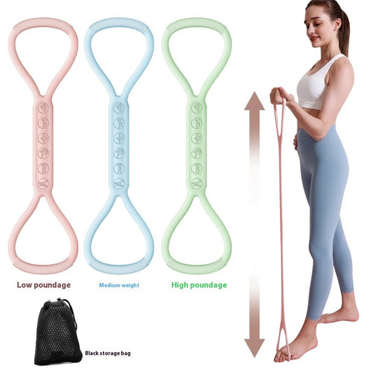 Eight-character Chest Expander Open Back Fitness Women's Stretch Strap Elastic Band