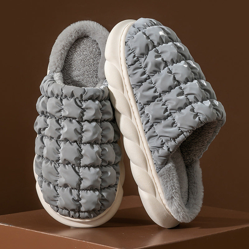 Men's And Women's Household Down Cotton Warm Slippers