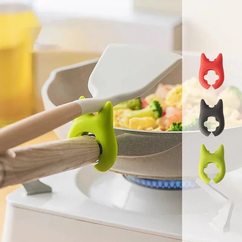 Multifunctional Silicone Spatula Holder Anti-Overflow Spoon Holder Cooking Pot Anti-scalding Clip